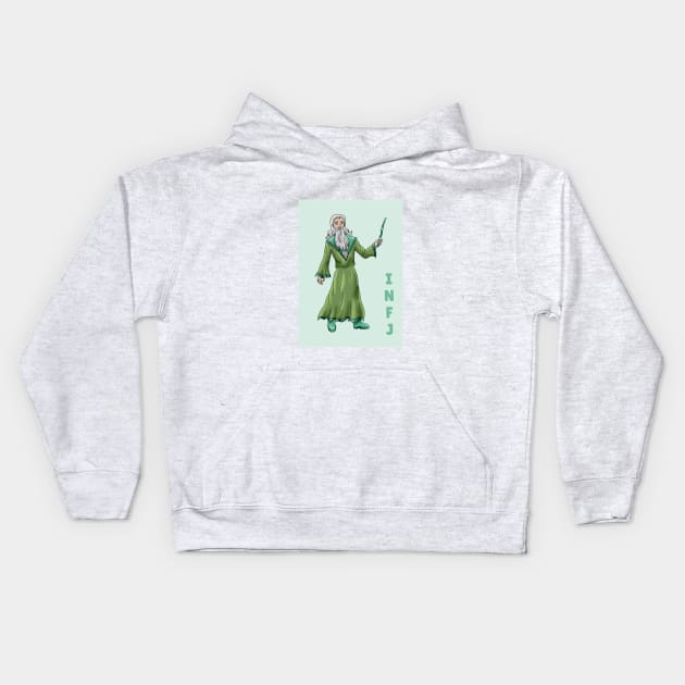 ANIME MBTI INFJ Kids Hoodie by MIZART